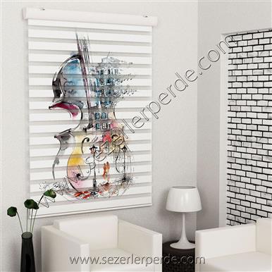 Poster Baskılı  Zebra Perde  SZR-1014