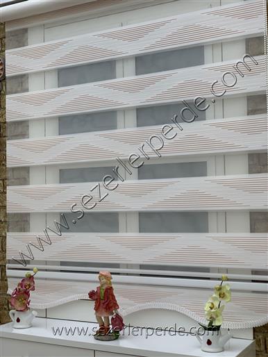 Lüx Zebra Perde 4003 Pudra Geçişli
