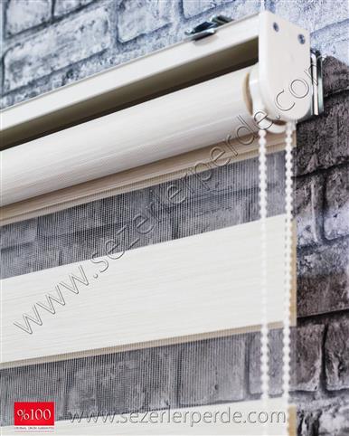 Bambu Zebra Perde Krem 3101