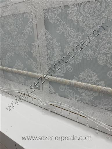 Yeni Sezon Çiftli Sistem Damaks Desen Gümüş Grİ