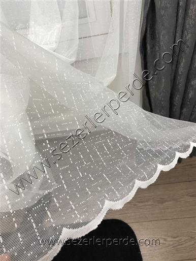 Yeni Sezon Örme Tül Perde 393A (Ütü İstemez)