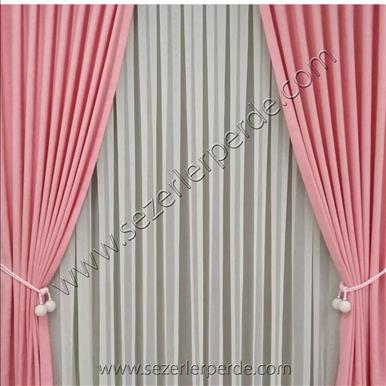 Düz Fon Perde Ada Pembe