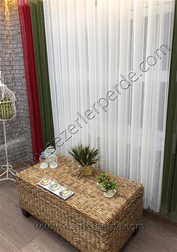 Dikey Zebra Perde Bordo Haki