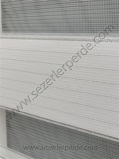 Gümüş Sim Geçişli Bambu Lüx Zebra Loca 2100