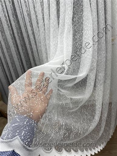 Yeni Sezon Örme Tül Perde Hayal Çizgiler 14070 (Ütü İstemez)