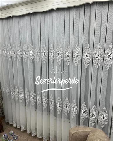 Lilium Tül Perde Nakışlı Özel Seri Glen